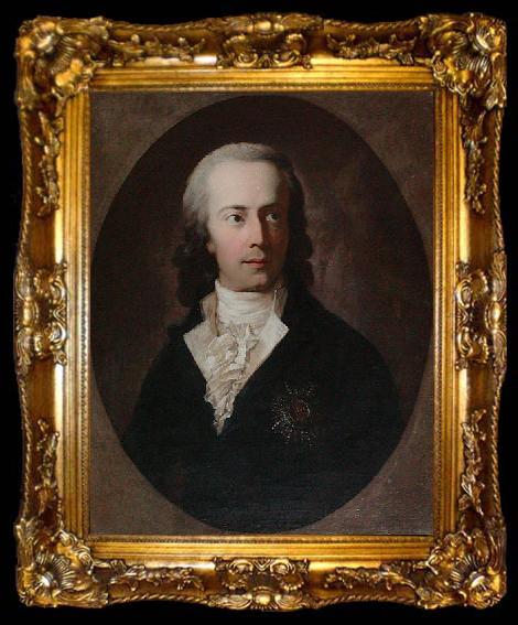 framed  Anton Graff Hertug Frederik Christian II, ta009-2